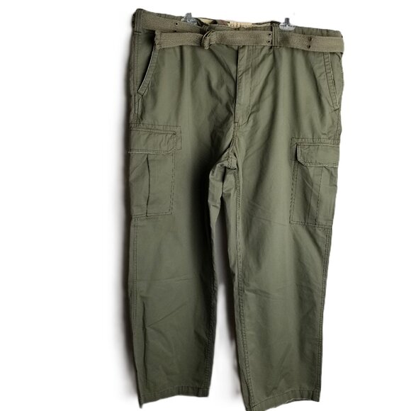 626 Blue Vintage Surplus Cargo Pants 46x30 Olive Green Gorpcore Utility Military - Picture 1 of 7